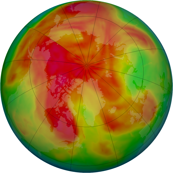 Arctic ozone map for 27 March 2010